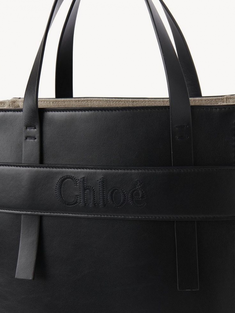 Sacs Fourre Tout Chloe Sense Medium Noir | CHE-SR13358