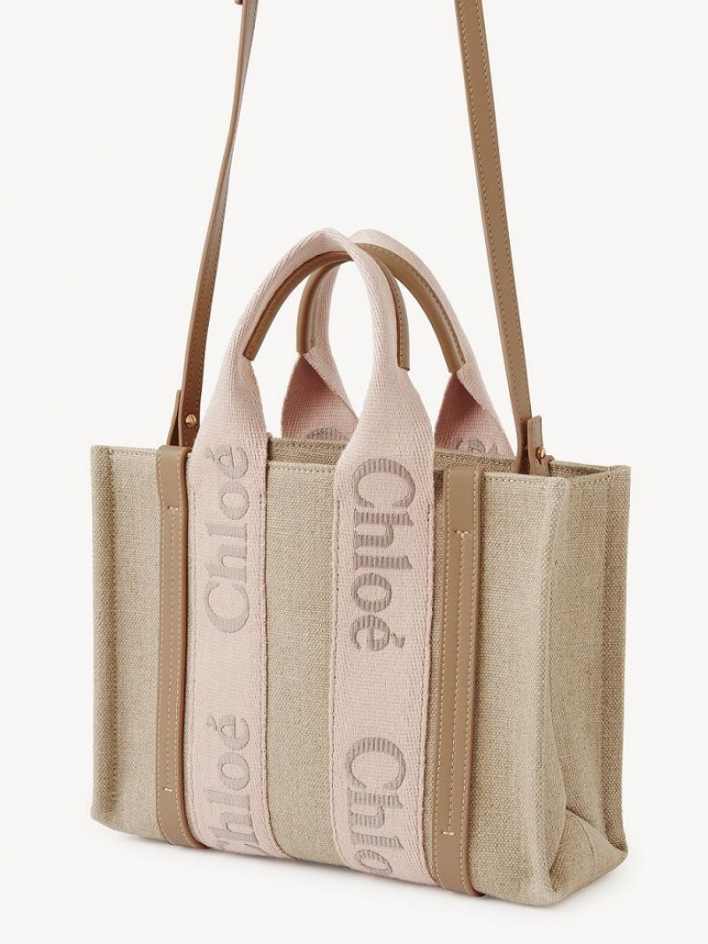 Sacs Fourre Tout Chloe Small Woody Beige | CHE-SR13384