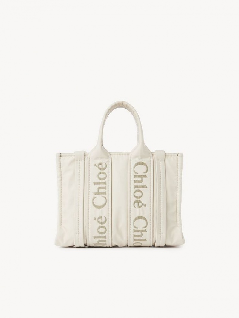 Sacs Fourre Tout Chloe Small Woody Blanche | CHE-SR13363