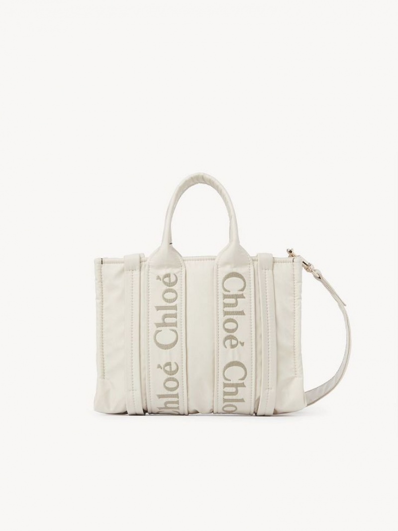 Sacs Fourre Tout Chloe Small Woody Blanche | CHE-SR13363