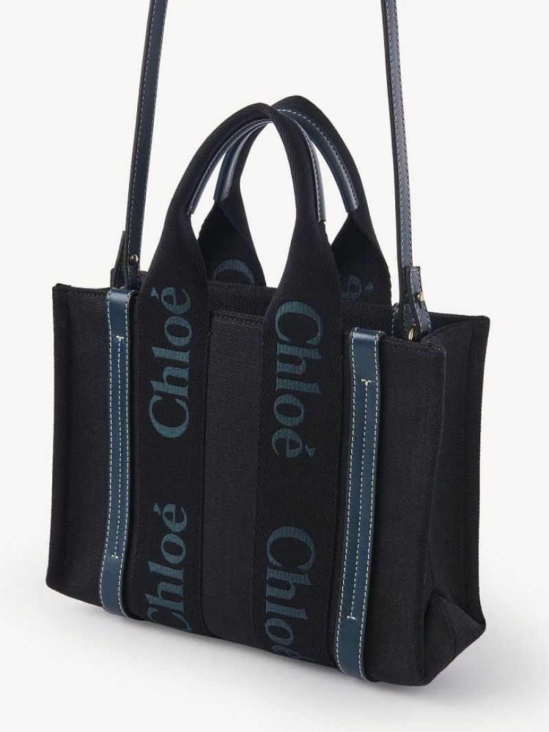 Sacs Fourre Tout Chloe Small Woody Noir Vert | CHE-SR13317