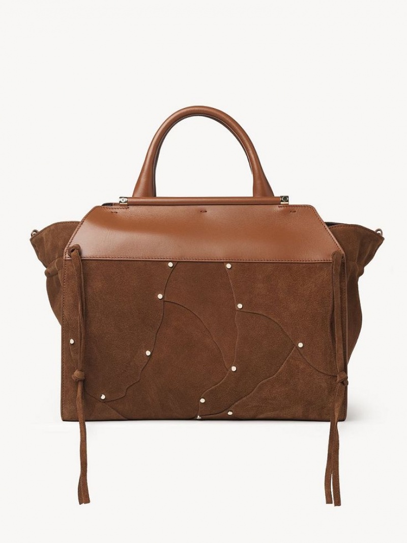 Sacs Fourre Tout Chloe Steph Medium Double Carry Marron | CHE-SR13290