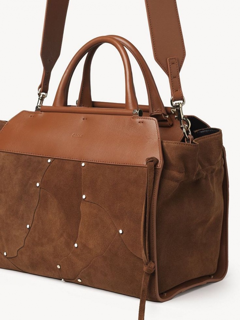 Sacs Fourre Tout Chloe Steph Medium Double Carry Marron | CHE-SR13290