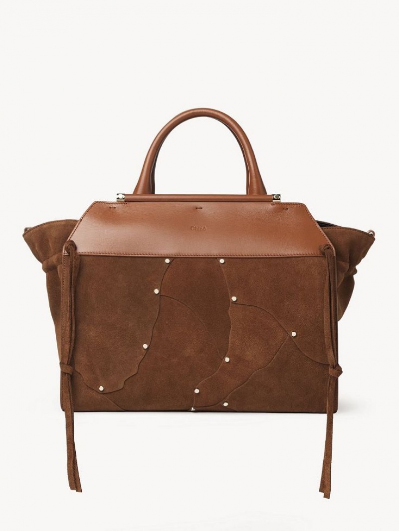 Sacs Fourre Tout Chloe Steph Medium Double Carry Marron | CHE-SR13290