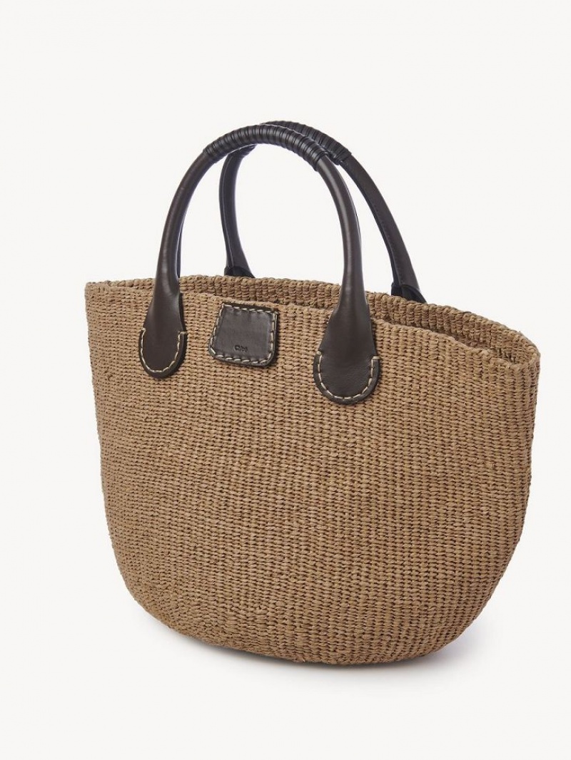 Sacs Fourre Tout Chloe X Eres Palma Large Basket Marron | CHE-SR13336