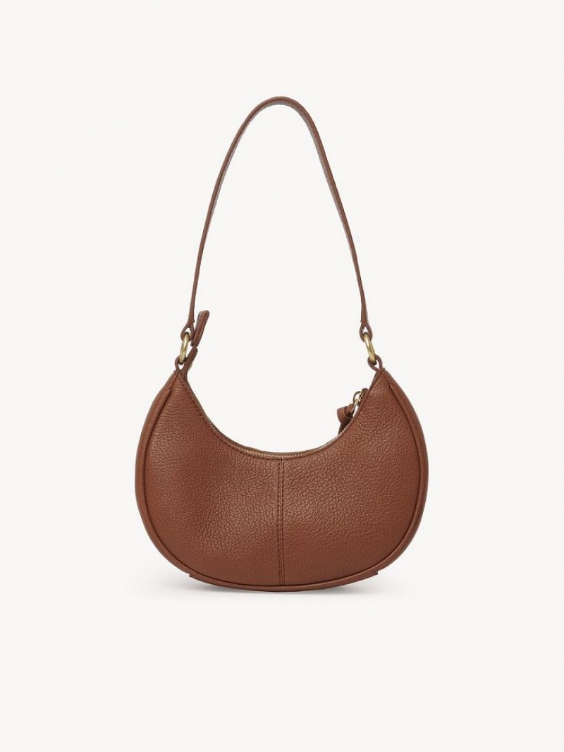 Sacs À Bandoulière Chloe Hana Half Moon Marron | CHE-SR14659