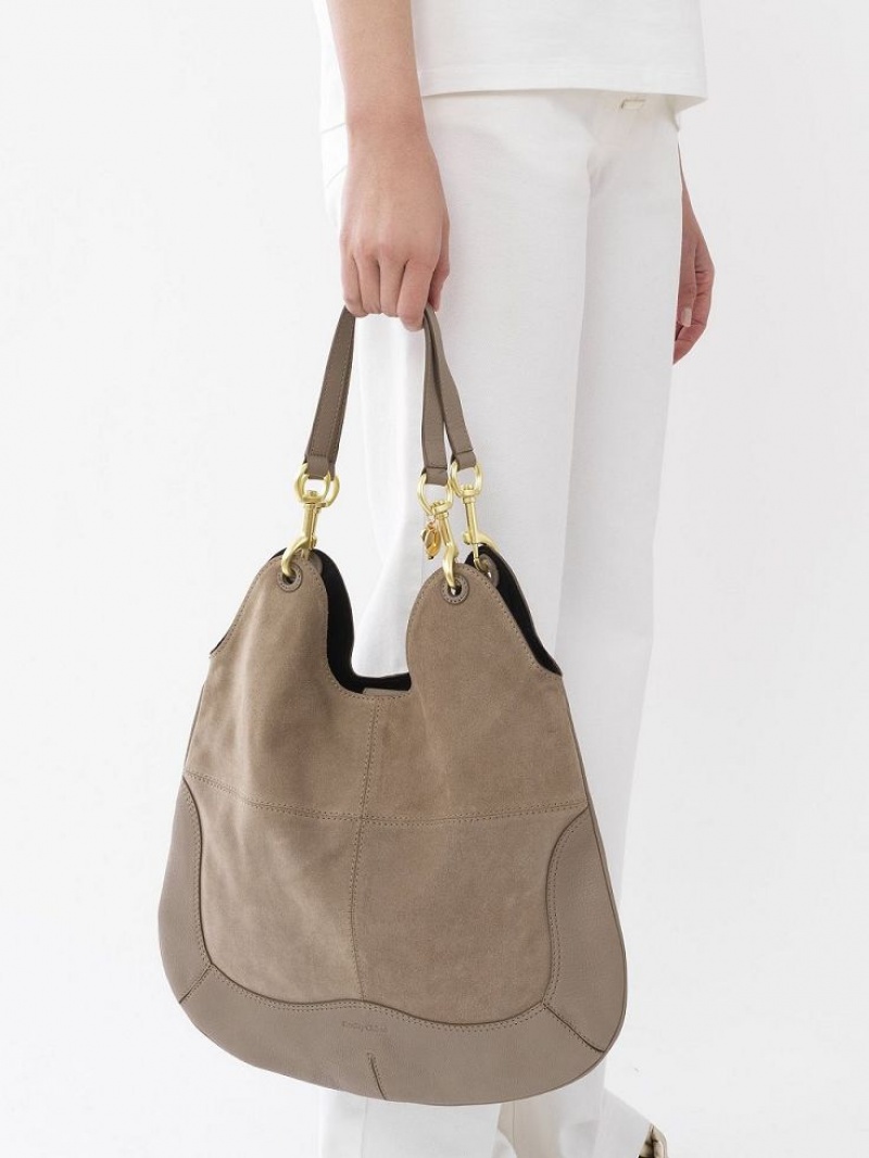 Sacs À Bandoulière Chloe Hana Shopper Grise | CHE-SR14625