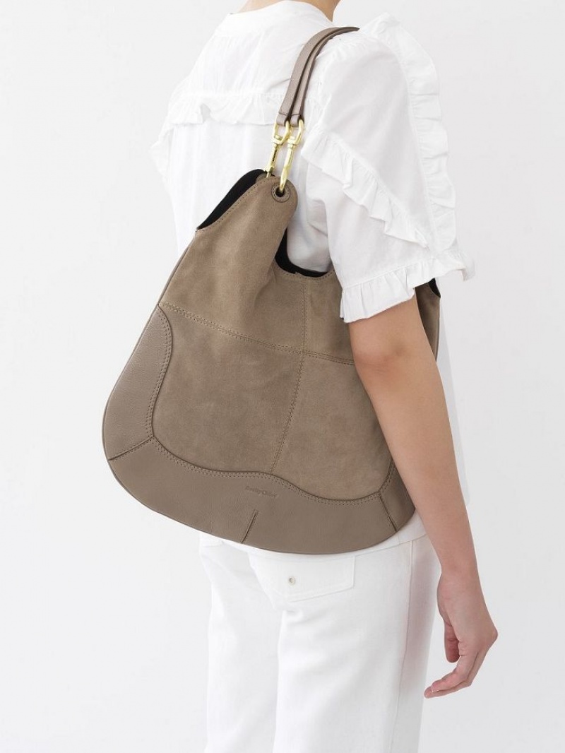 Sacs À Bandoulière Chloe Hana Shopper Grise | CHE-SR14625