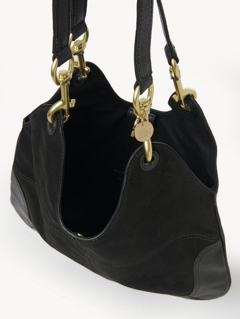 Sacs À Bandoulière Chloe Hana Shopper Noir | CHE-SR14624