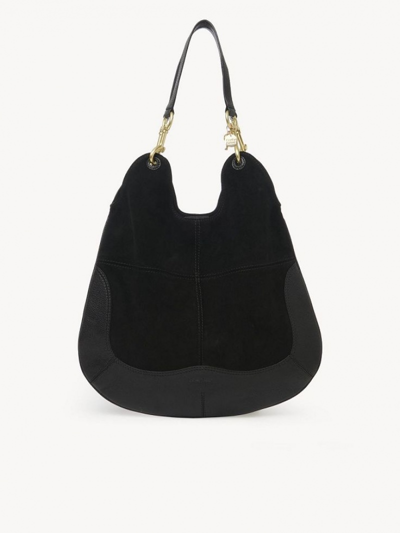 Sacs À Bandoulière Chloe Hana Shopper Noir | CHE-SR14624