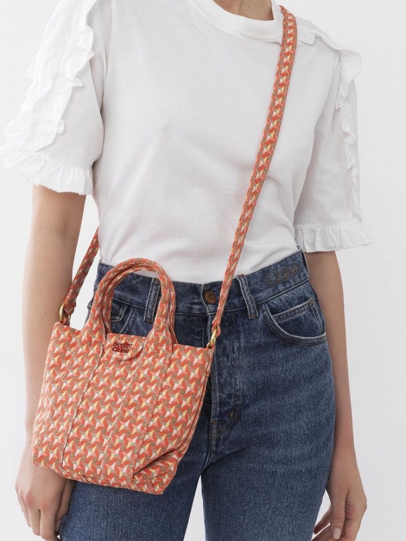 Sacs À Bandoulière Chloe Laetizia Mini Orange | CHE-SR14626