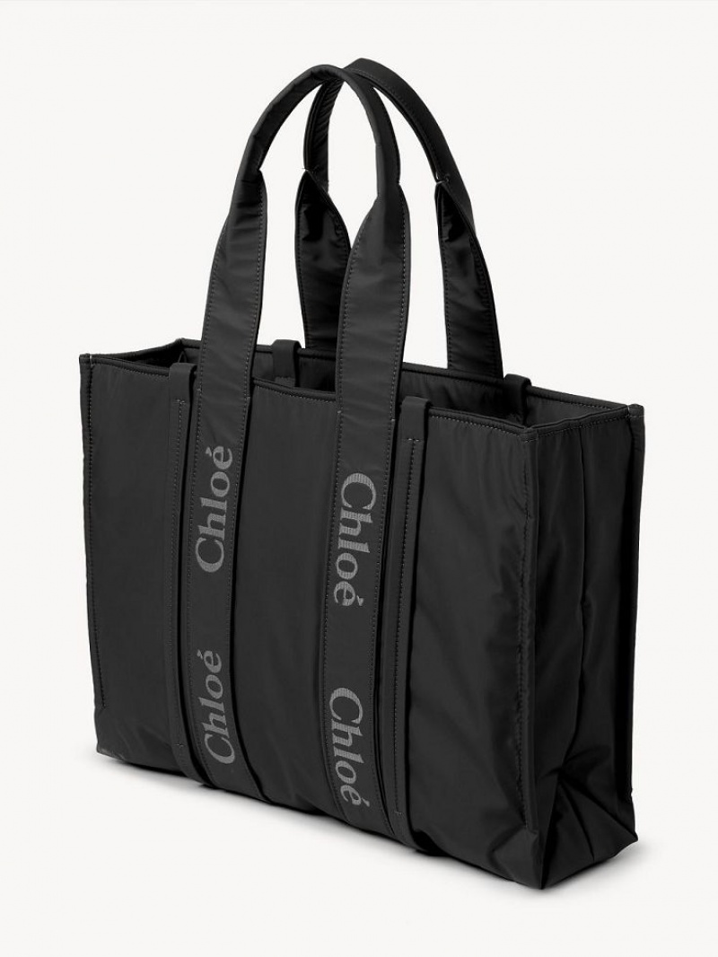 Sacs À Bandoulière Chloe Large Woody Noir | CHE-SR13430