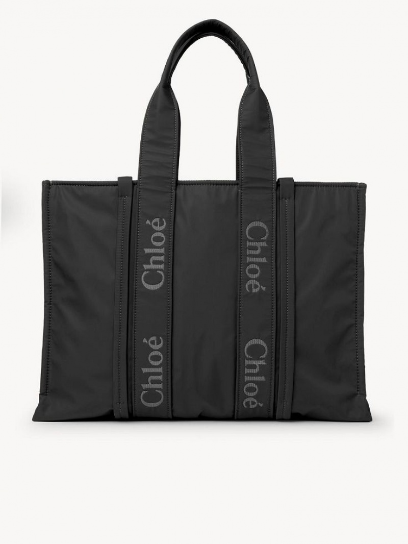 Sacs À Bandoulière Chloe Large Woody Noir | CHE-SR13430