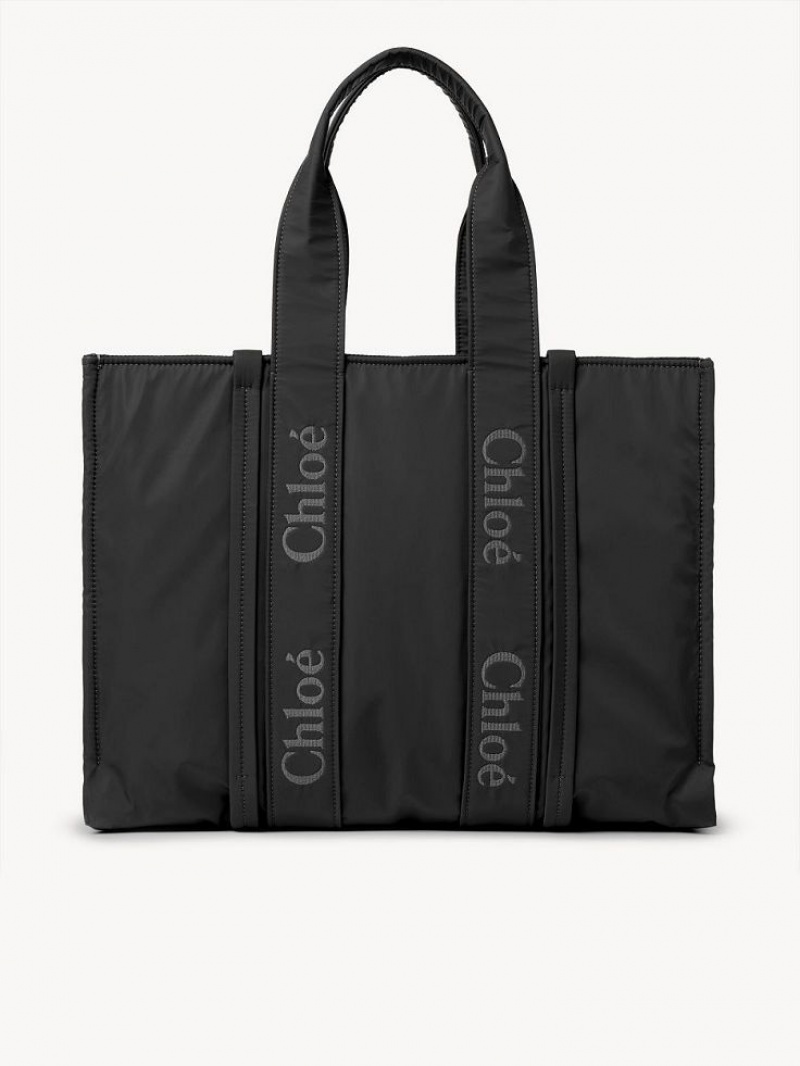 Sacs À Bandoulière Chloe Large Woody Noir | CHE-SR13430