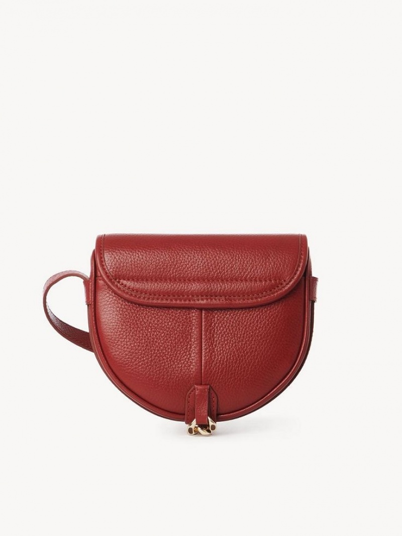 Sacs À Bandoulière Chloe Mara Small Saddle Rouge | CHE-SR14602