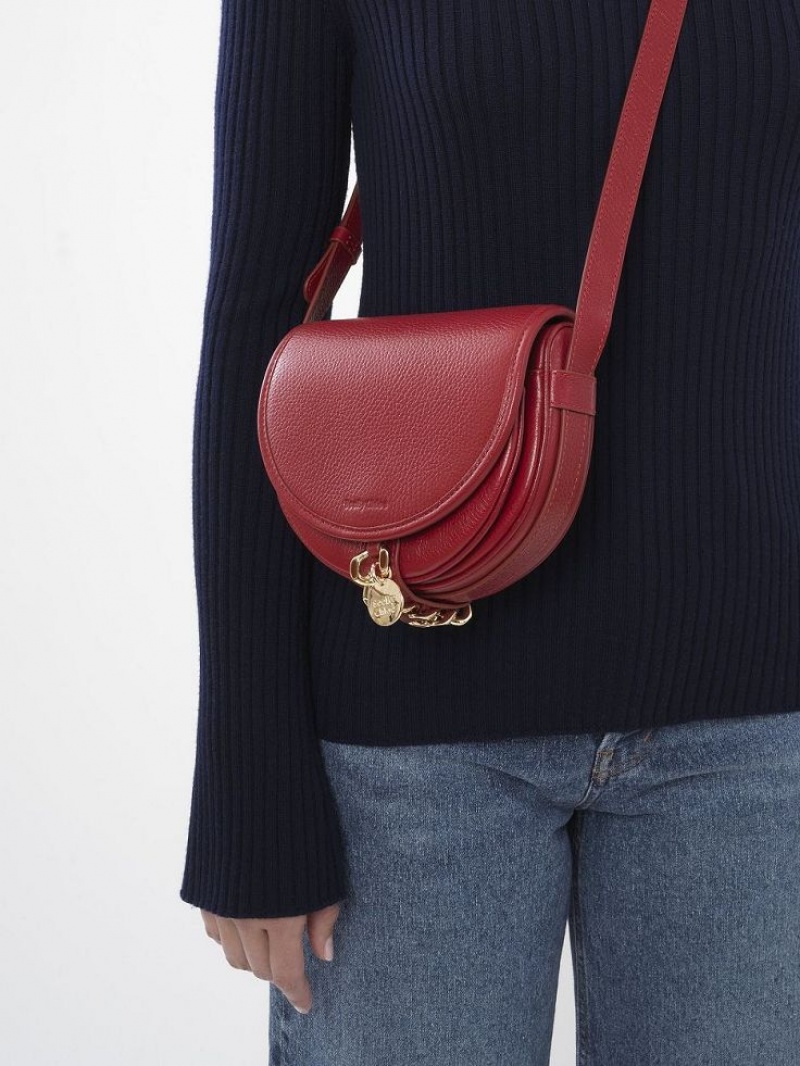 Sacs À Bandoulière Chloe Mara Small Saddle Rouge | CHE-SR14602