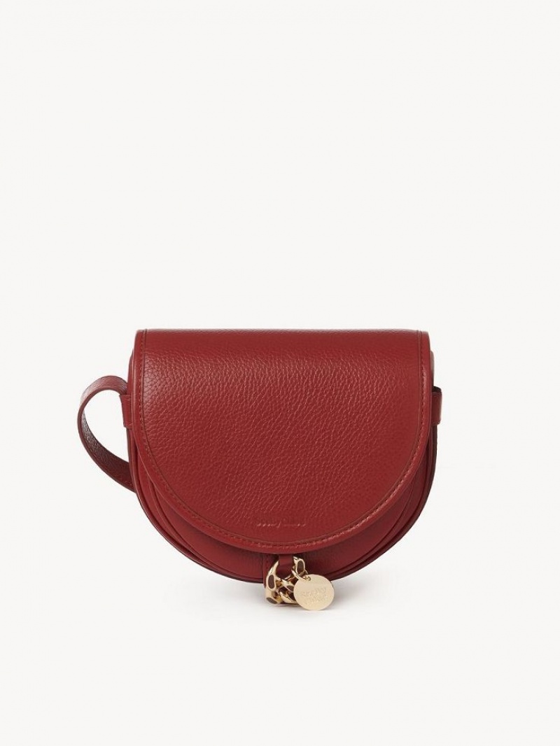 Sacs À Bandoulière Chloe Mara Small Saddle Rouge | CHE-SR14602