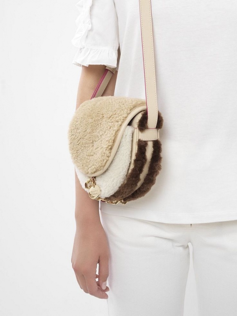 Sacs À Bandoulière Chloe Mara Small Saddle Beige | CHE-SR14604