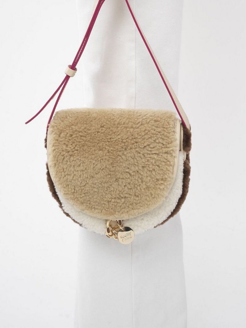 Sacs À Bandoulière Chloe Mara Small Saddle Beige | CHE-SR14604