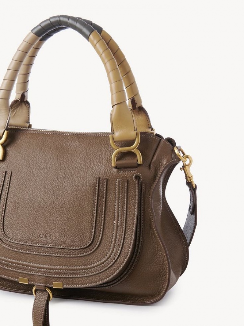 Sacs À Bandoulière Chloe Marcie Double Carry Marron | CHE-SR13439