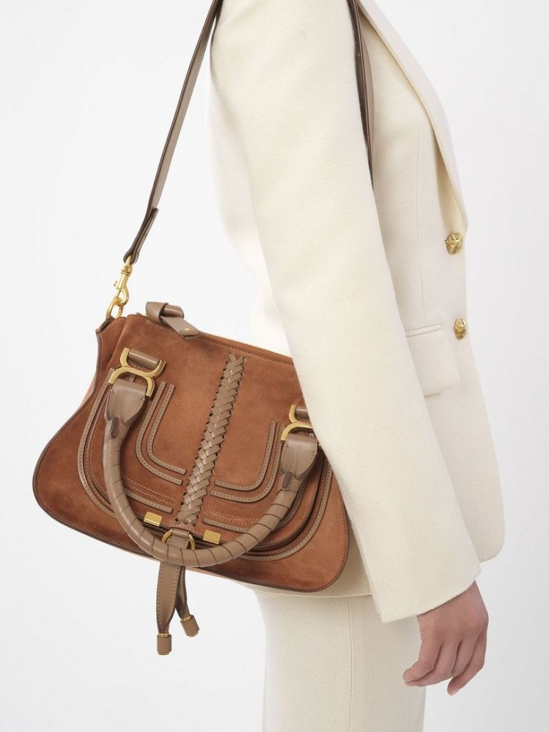 Sacs À Bandoulière Chloe Marcie Small Double Carry Marron | CHE-SR13440