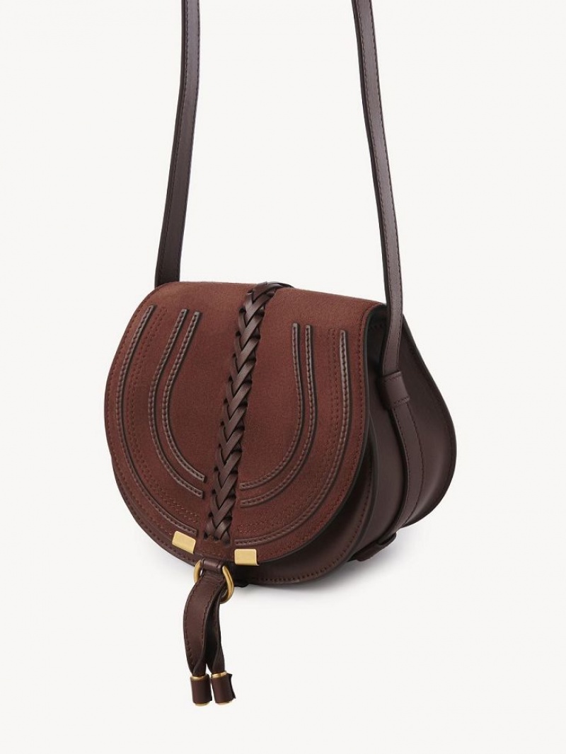 Sacs À Bandoulière Chloe Marcie Small Saddle Rouge | CHE-SR13415