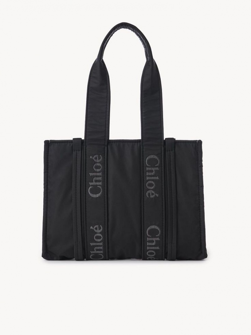 Sacs À Bandoulière Chloe Medium Woody Noir | CHE-SR13428