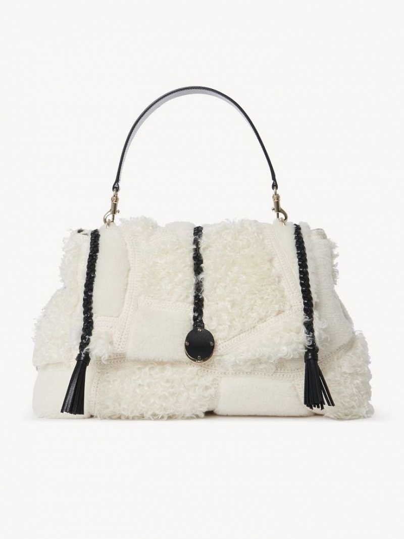 Sacs À Bandoulière Chloe Penelope Large Soft Blanche | CHE-SR13442