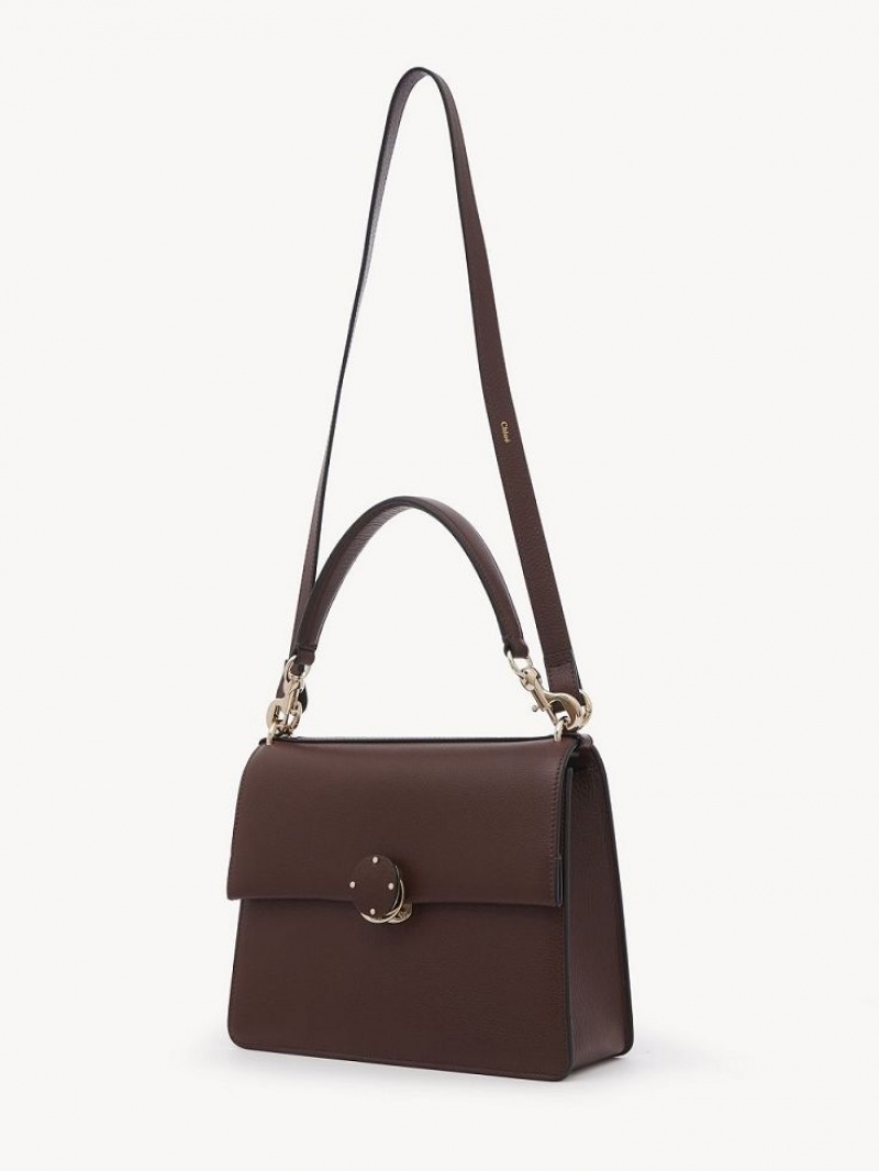 Sacs À Bandoulière Chloe Penelope Medium Top Handle Chocolat | CHE-SR13443