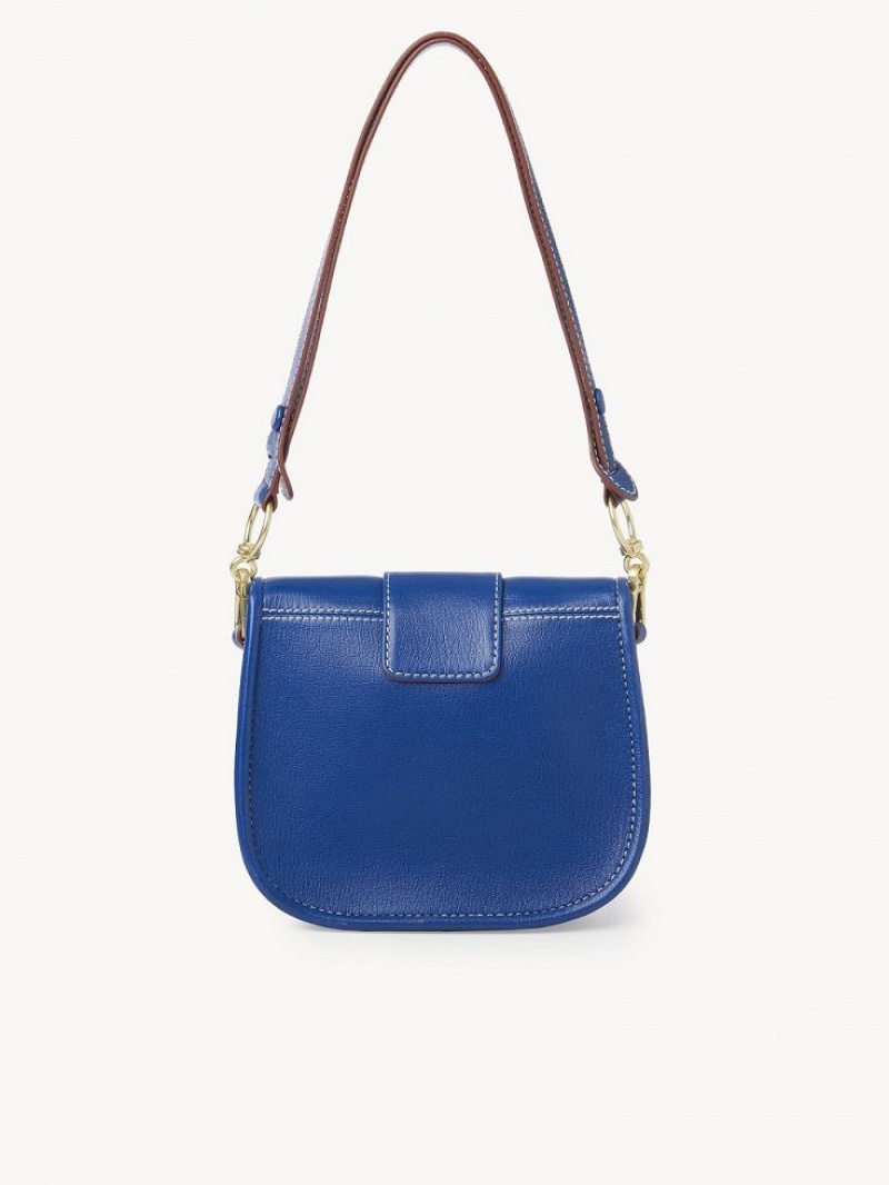 Sacs À Bandoulière Chloe Saddie Satchel Bleu | CHE-SR14587