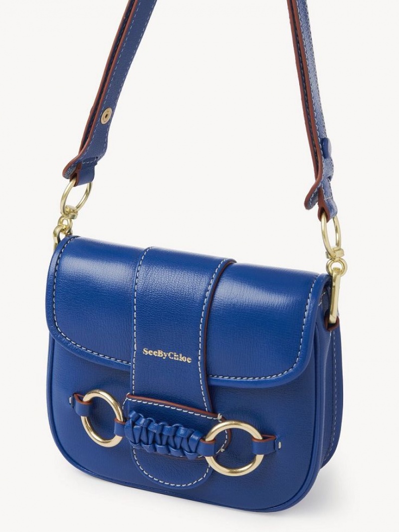 Sacs À Bandoulière Chloe Saddie Satchel Bleu | CHE-SR14587