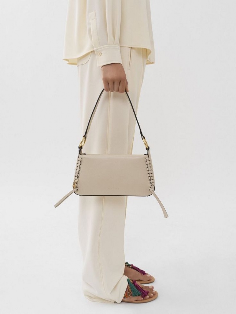 Sacs À Bandoulière Chloe Tilda Uette Beige | CHE-SR14670