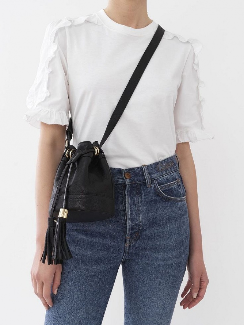 Sacs À Bandoulière Chloe Vicki Small Bucket Noir | CHE-SR14644