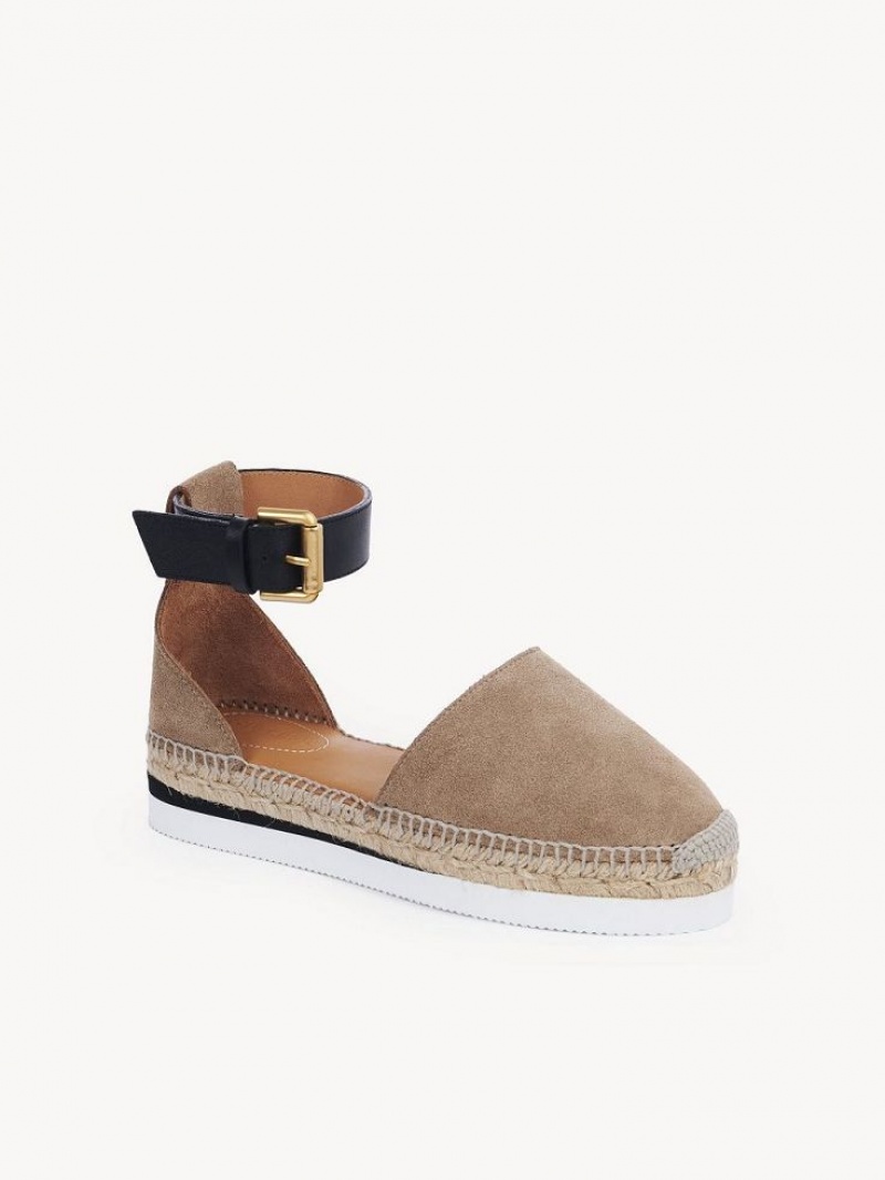 Sandale Chloe Glyn Espadrillas Kaki | CHE-SR14803