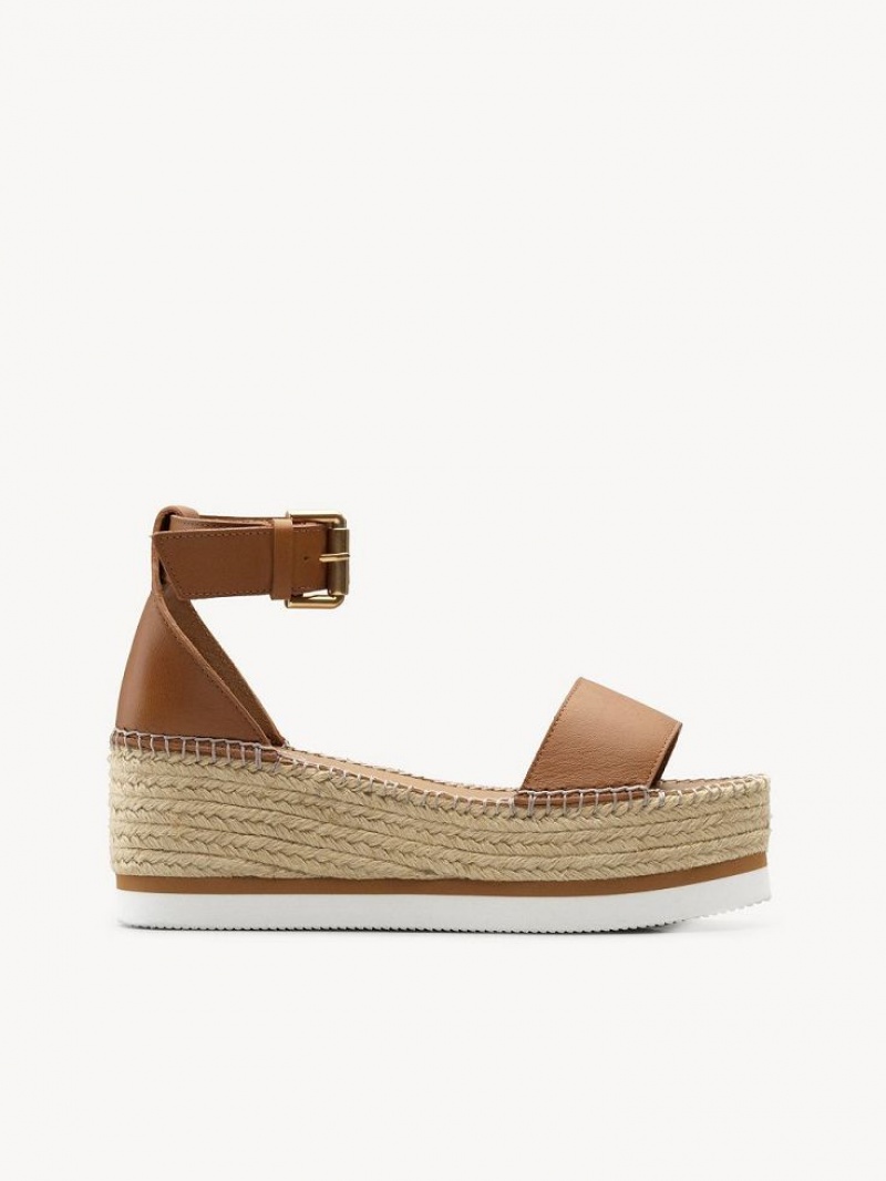 Sandale Chloe Glyn Espadrillas Marron | CHE-SR14806