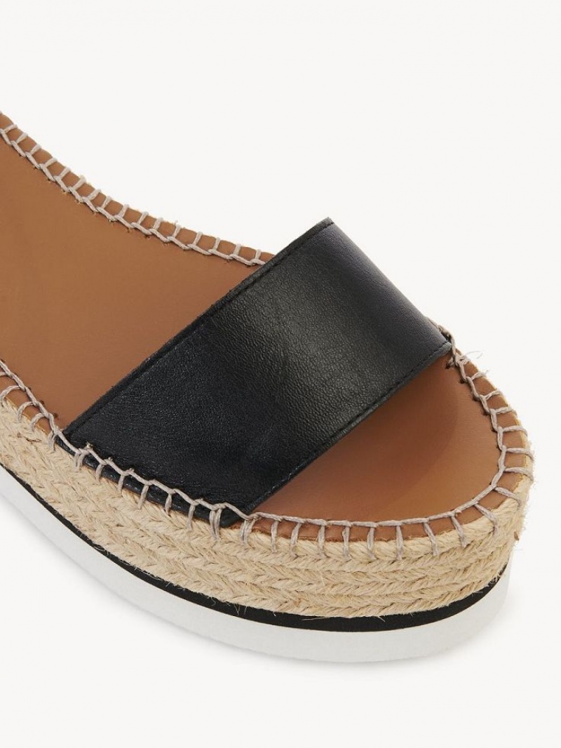 Sandale Chloe Glyn Espadrillas Noir | CHE-SR14836