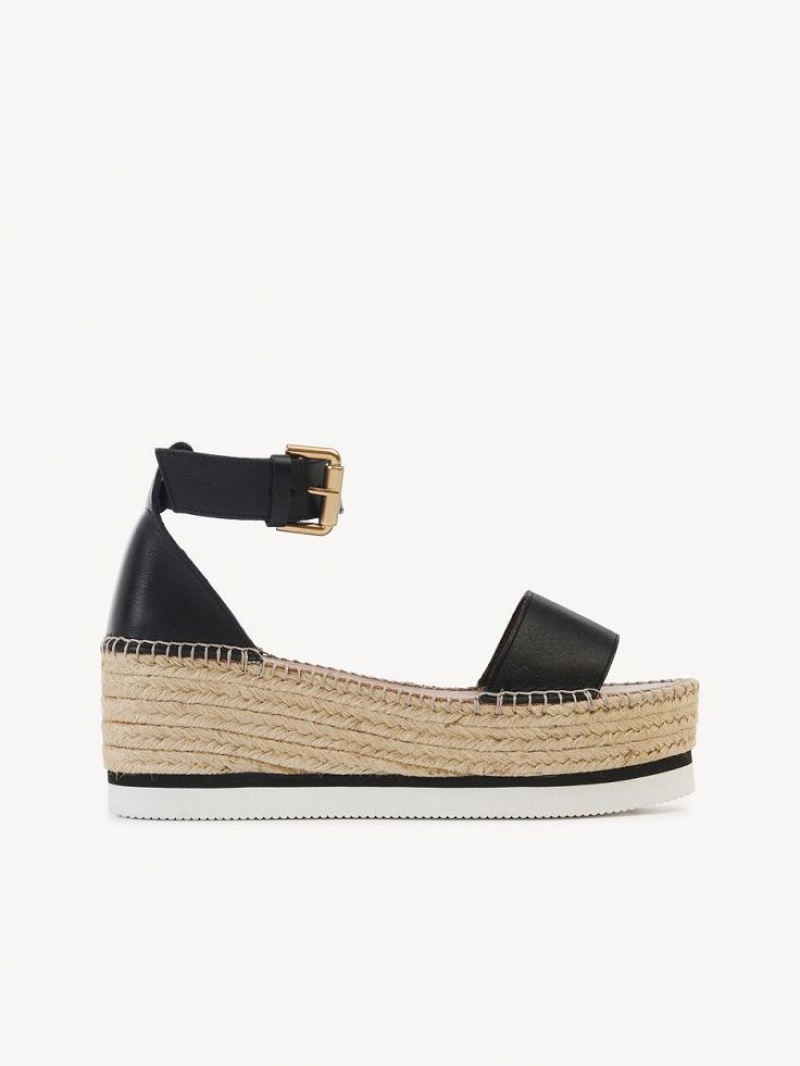 Sandale Chloe Glyn Espadrillas Noir | CHE-SR14836