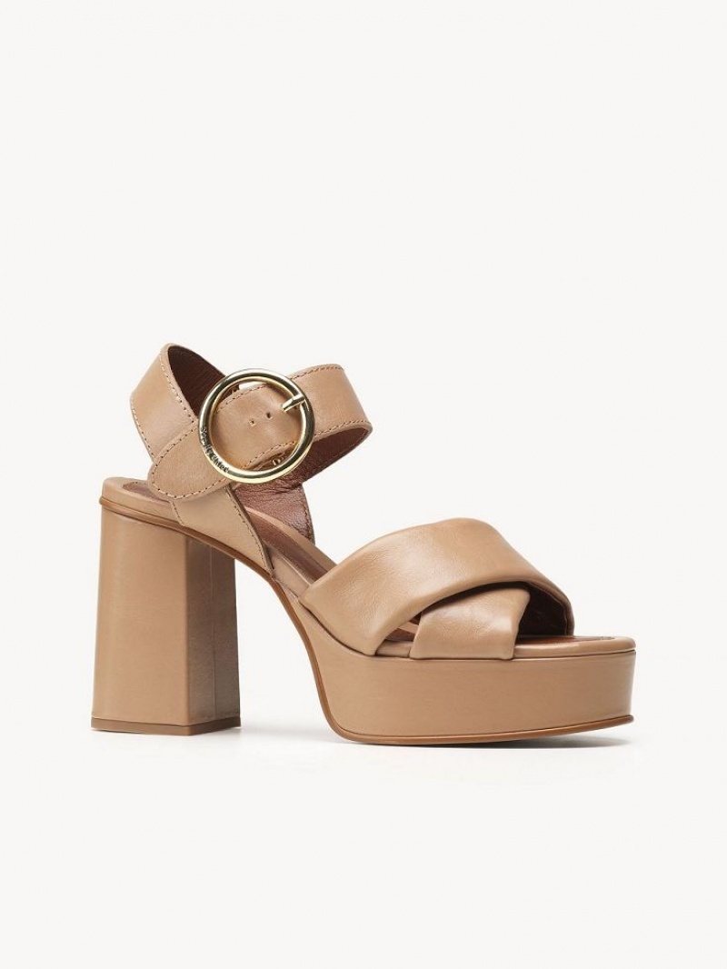 Sandale Chloe Lyna High-heel Marron | CHE-SR14840