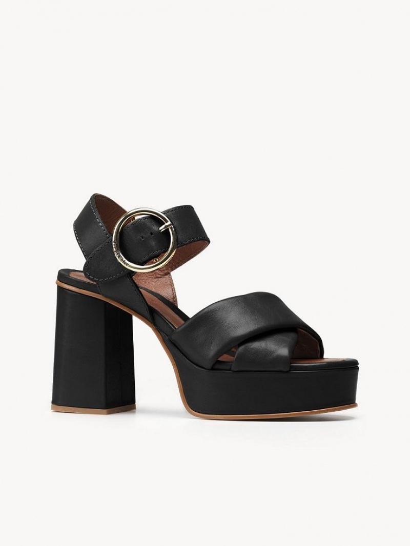 Sandale Chloe Lyna High-heel Noir | CHE-SR14812