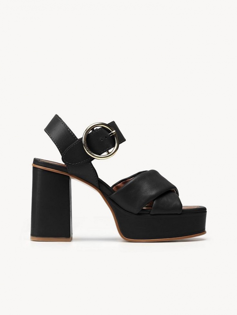 Sandale Chloe Lyna High-heel Noir | CHE-SR14812