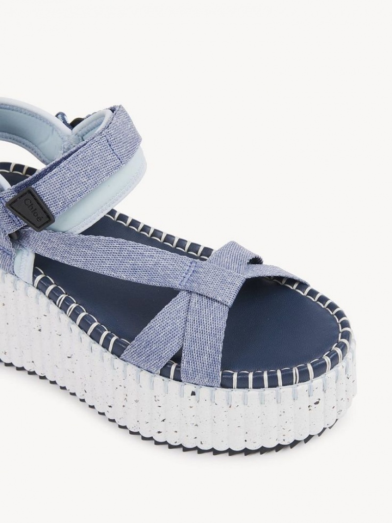 Sandale Chloe Nama Bleu | CHE-SR14148