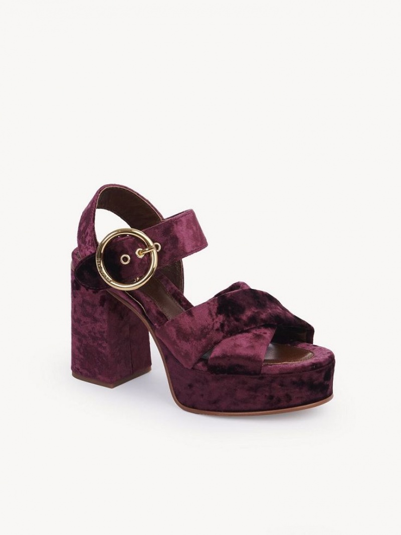 Sandale Chloe Orla Plateforme Fushia | CHE-SR14809