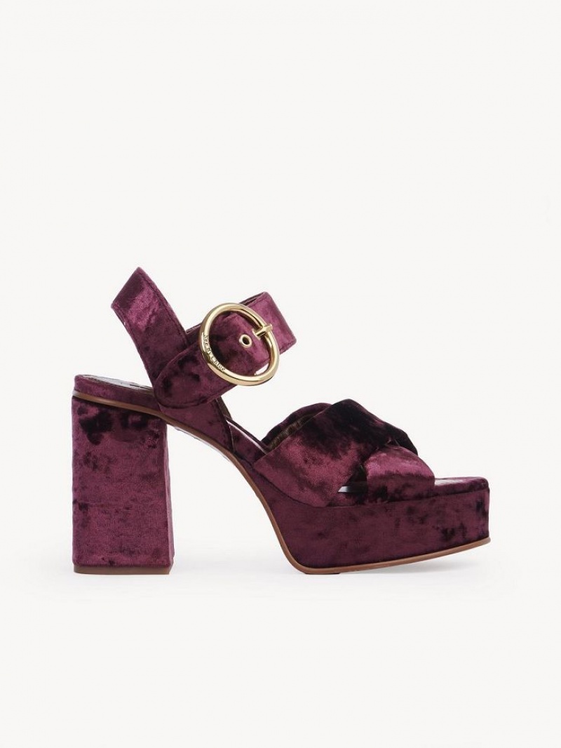 Sandale Chloe Orla Plateforme Fushia | CHE-SR14809