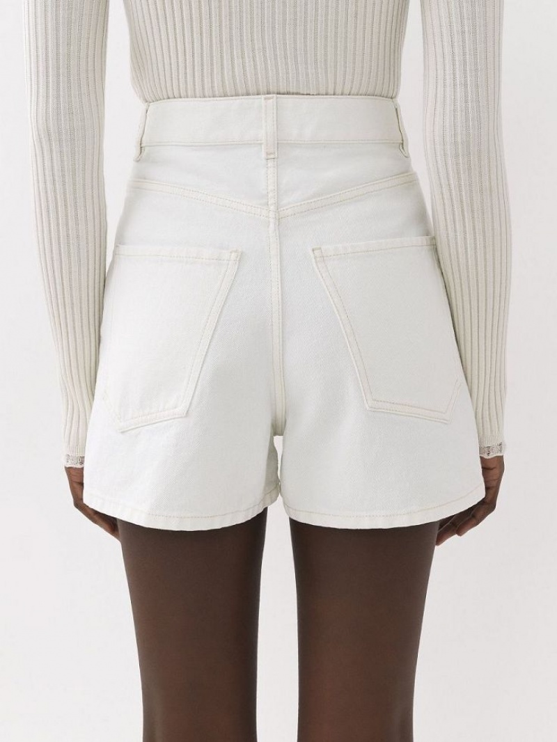 Short Chloe Dukuno Denim Blanche | CHE-SR13978