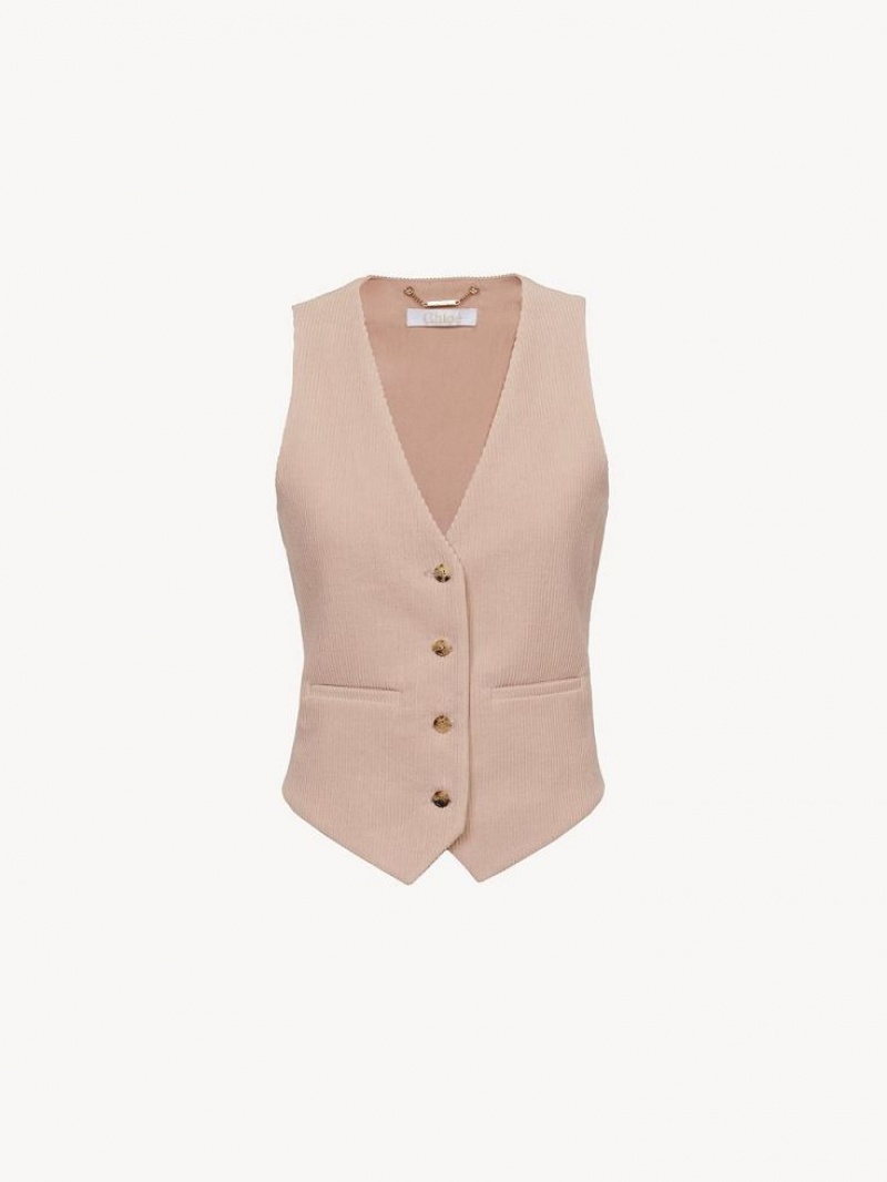 Vestes Chloe Classiche Vest Rose | CHE-SR13805