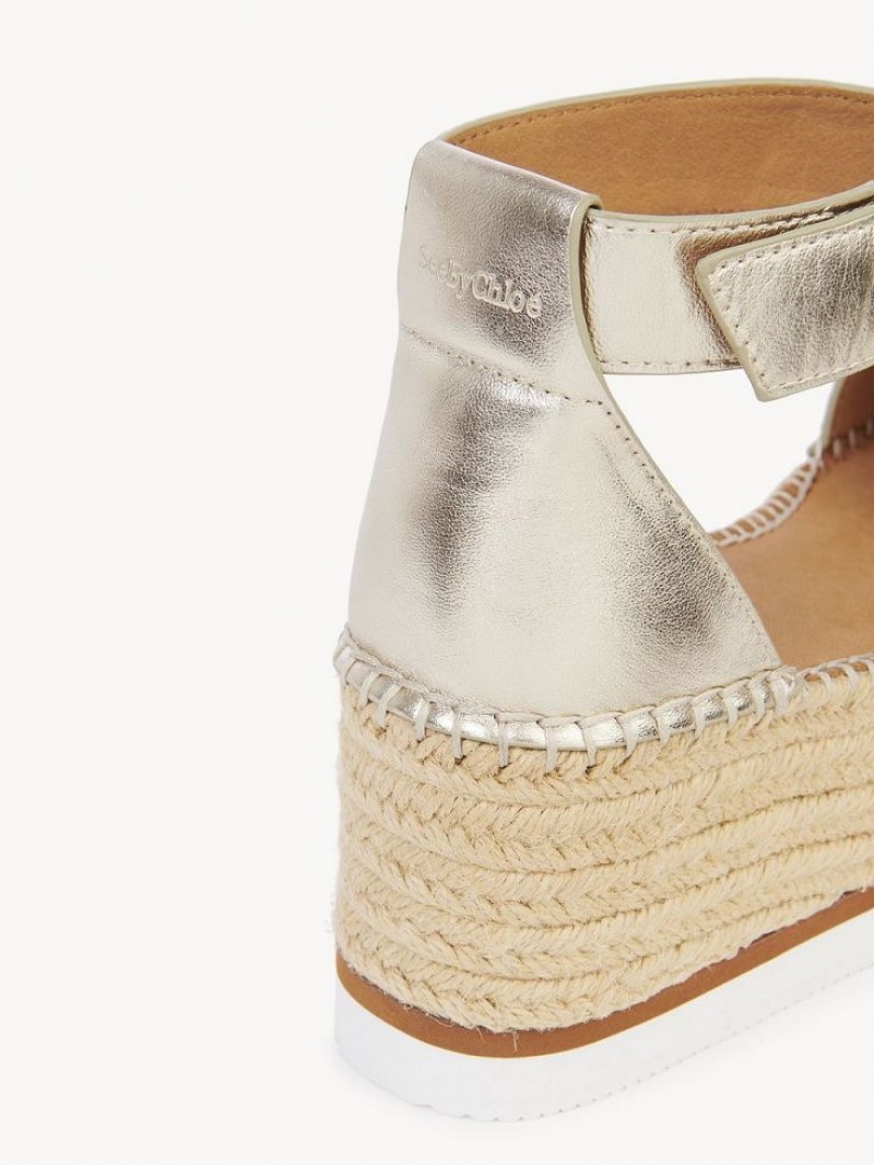 Wedge Chloe Glyn Espadrillas Argent | CHE-SR14843