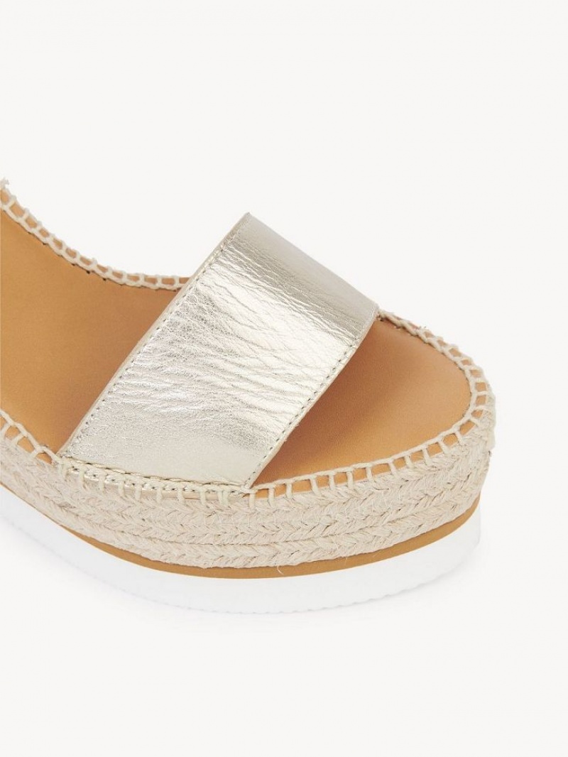 Wedge Chloe Glyn Espadrillas Argent | CHE-SR14843