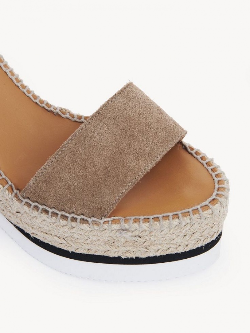 Wedge Chloe Glyn Espadrillas Kaki | CHE-SR14816